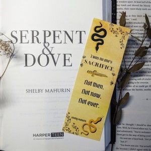 Bookmarks Inspired By Serpent And Dove And Its Sequel Blood Etsy