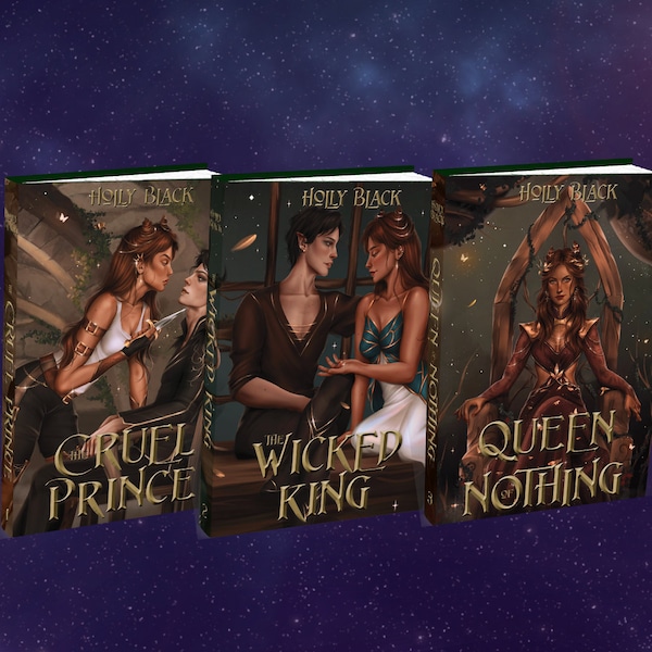 Folk of the Air by Holly Black – Dust Jackets (art by @mftfernandez) The Cruel Prince, Wicked King, Queen of Nothing set