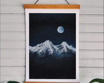 Hanging Wall Art: 'Lunar Peaks'