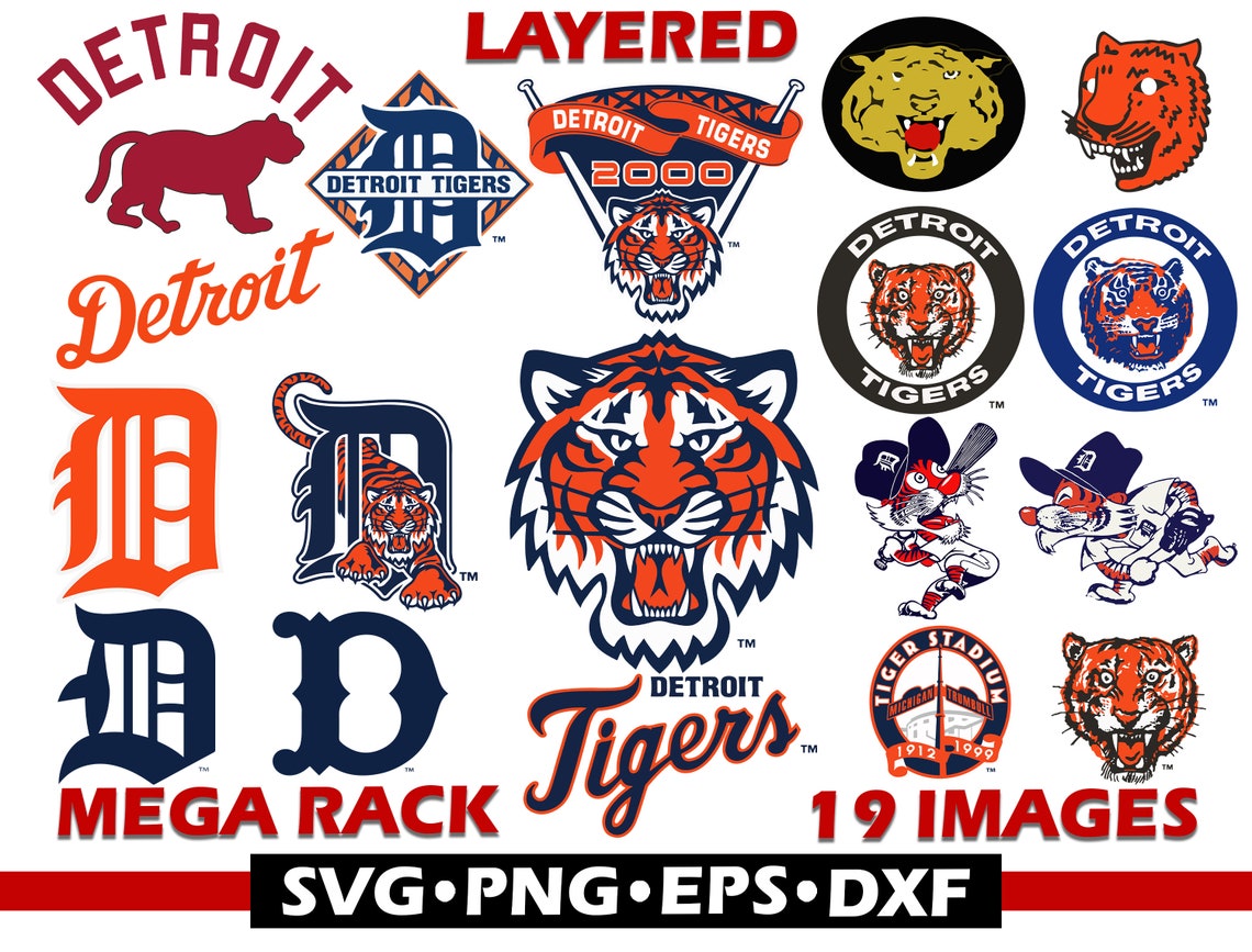MLB Detroit Tigers SvgLogo MLB Football SVG cut file for | Etsy