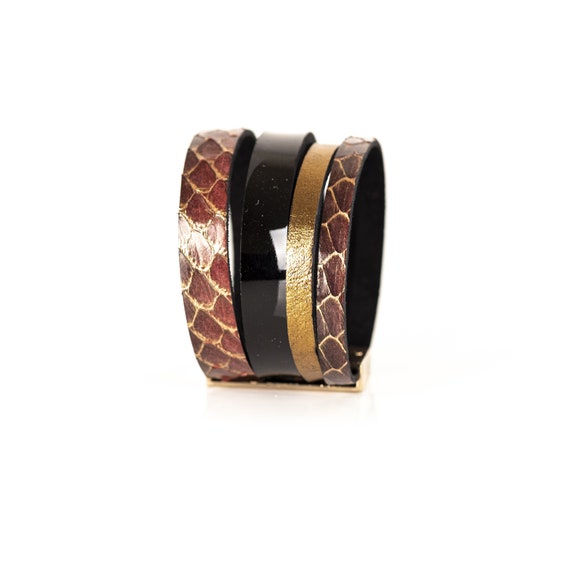 The Parallel Leather Cuff - Etsy