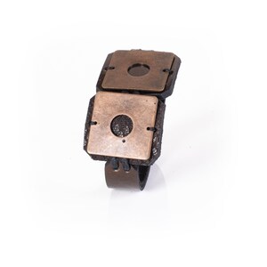 The Stitched Square Leather Bracelet