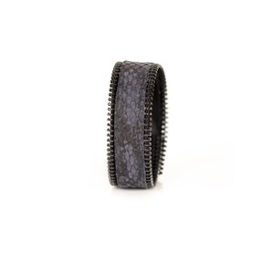 The Slim Zipper Leather Cuff