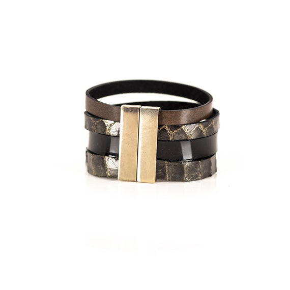 The Parallel Leather Cuff - Etsy