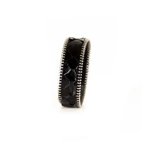 The Slim Zipper Leather Cuff