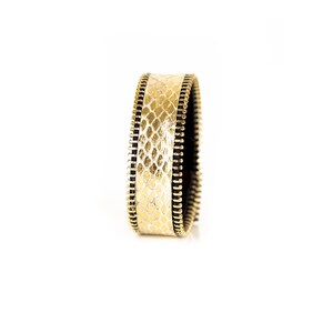 The Slim Zipper Leather Cuff