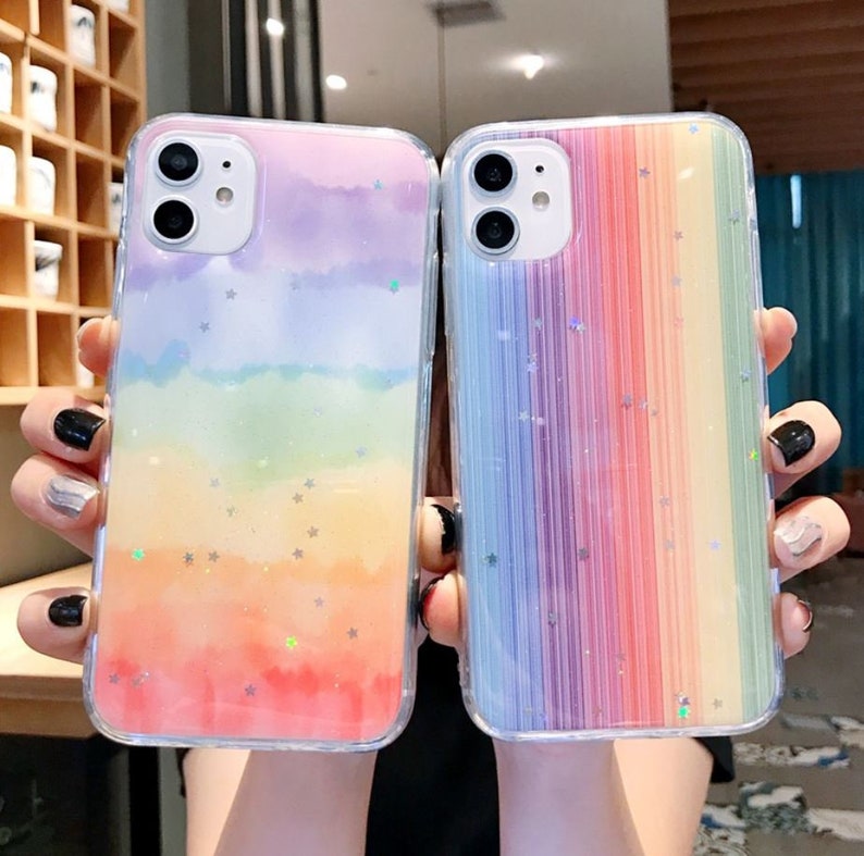 Iphone Rainbow 12 11 Pro Max case iPhone 12 mini case iPhone XR case iPhone XS Max Case iPhone 7 Plus iPhone 8 Plus IPhone Case