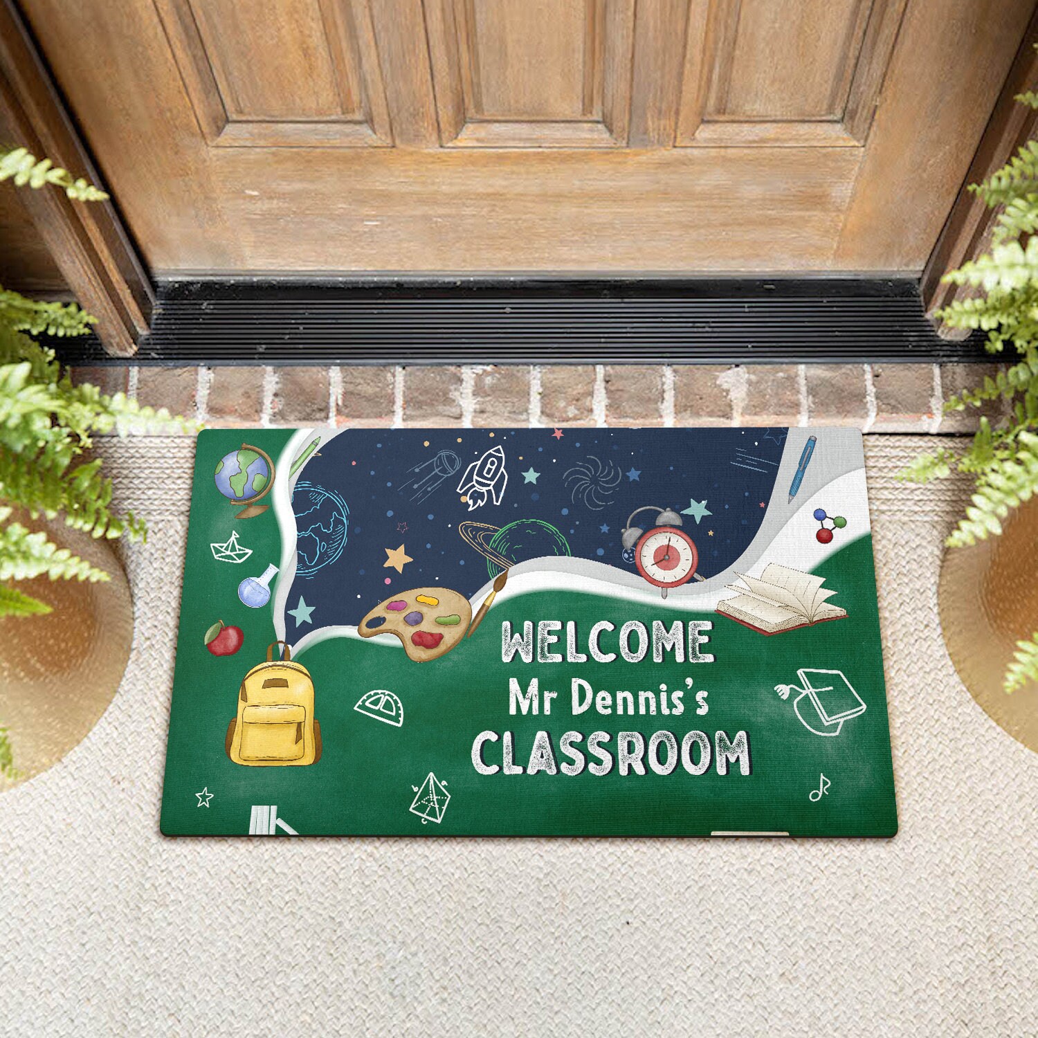 Personalized Classroom Doormat Custom Name Teacher Doormat Etsy