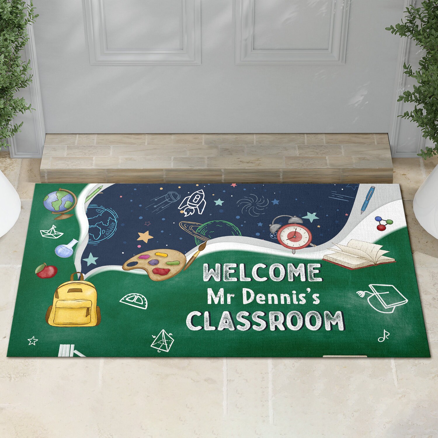 Personalized Classroom Doormat Custom Name Teacher Doormat Etsy