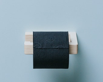 Edler Toilettenpapierhalter aus Holz für WC Rolle einfache Aufbewahrung Naturholz Kiefer Material 14,5x10cm