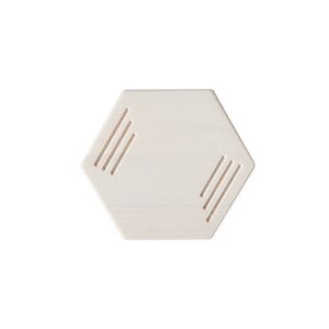 Matériau en bois naturel verre de pin et sous-verres de tasse pour table idée cadeau parfaite 9x9x0,5 cm pentagone image 2
