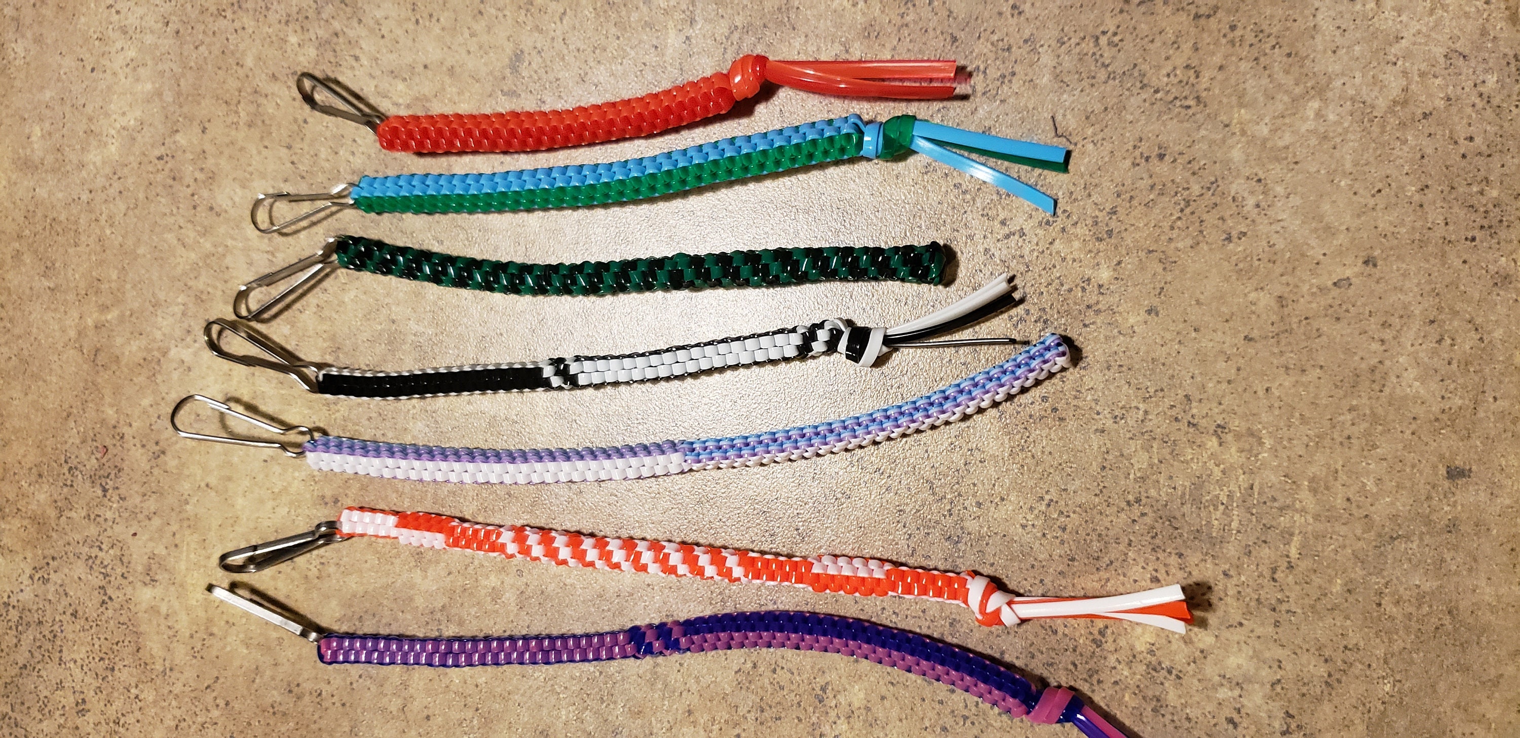 Plastic laced keychains Etsy