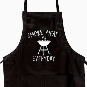 Smoke Meat Everyday Unisex Apron | 30&quot; Length With Adjustable Strap & Pockets