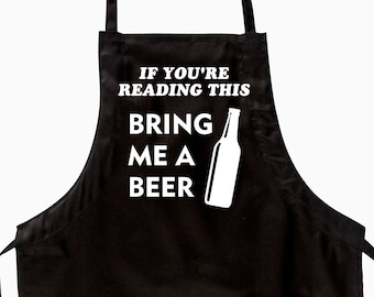 Bring Me a Beer Unisex Apron | 30" Length With Adjustable Strap & Pockets