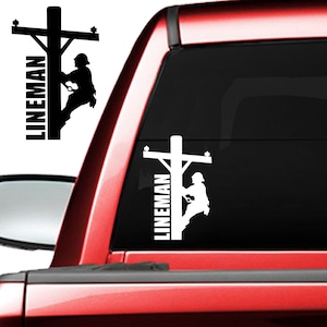 Lineman Vinyl Decal Sticker - Etsy
