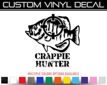 Crappie Hunter Vinyl Decal Sticker