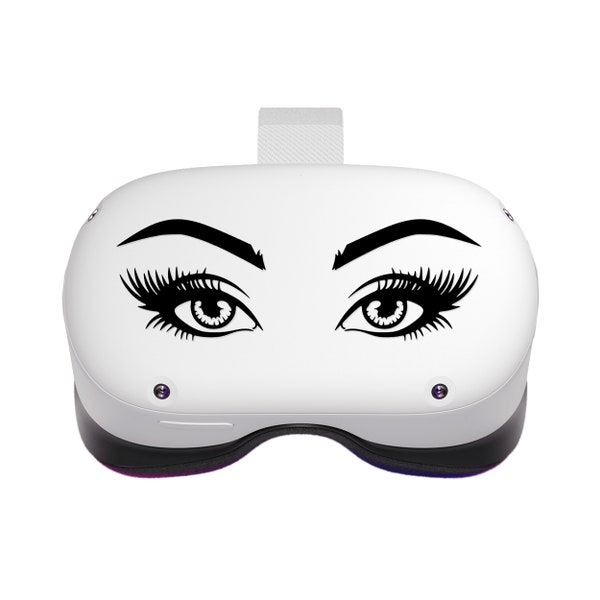 Female Eyes With Eyelashes Vinyl Decal Fits: Oculus Quest/Quest 2 Rift PSVR Headsets - Detailed