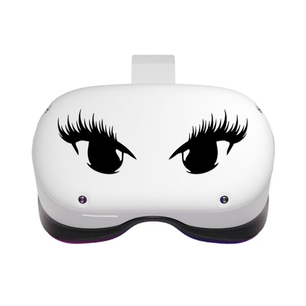 Female Anime Eyes Eyelashes Vinyl Decal Fits: Oculus Quest/Quest 2 Rift PSVR Headsets