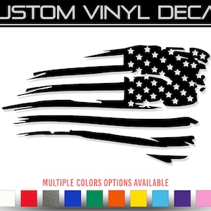 Vinylsticker sticker noodlijdende Amerikaanse vlag - naar links