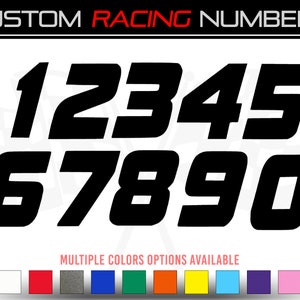 Racing Numbers Vinyl Aufkleber Aufkleber | Dirt Bike Plate MX Comp Nummern - Style 9
