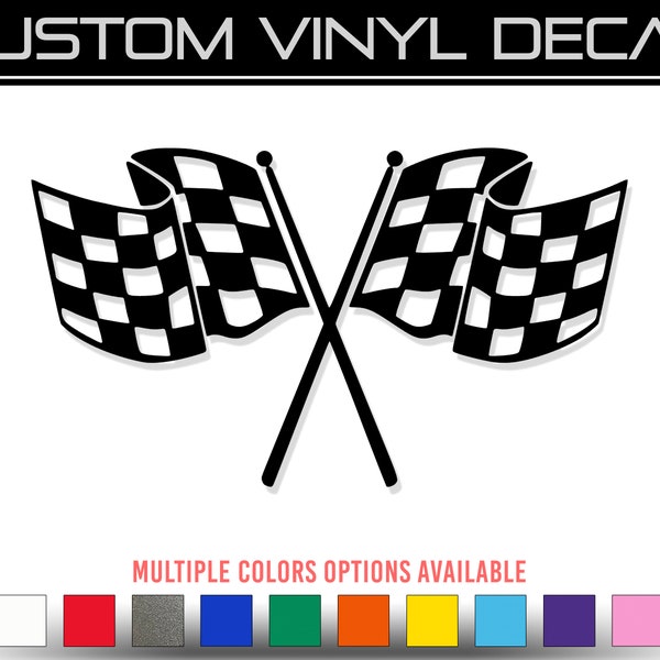 Checkered Racing Flag Vinyl Decal Sticker