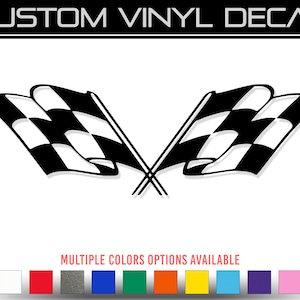 Checkered Racing Flag Vinyl Decal Sticker