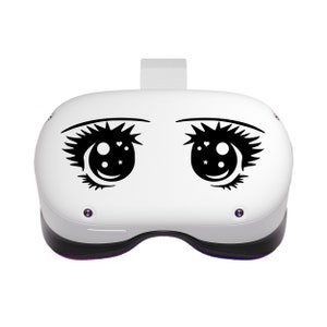 Female Anime Eyes Funny Vinyl Decal Fits: Oculus Quest/Rift PSVR Headset