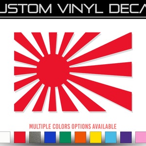 Japan Rising Sun Flag Vinyl Decal Sticker