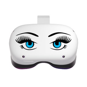 Female Anime Eyes Eyelashes Vinyl Decal Fits: Oculus Quest/Quest 2 Rift PSVR Headsets