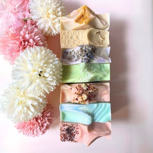 Vegan Bar Soap for Sensitive Skin Cold Process Soap All Natural Handmade Soap with Shea Butter and Hemp Oil Moisturizing Soap