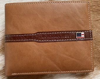 Cowboy 1873 Natural Tanned Leather Wallet (Brass) – Magic Mile Leather  Goods Co.