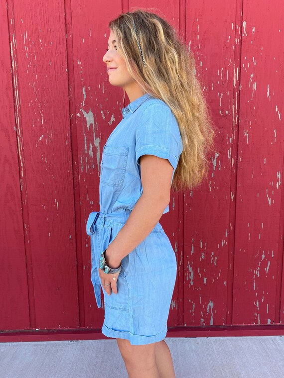 Denim Romper Cute Summer Outfits Womens Clothing Crazy Train Clothing Jumpers Gifts for Her Western Outfit Rodeo Southern Style Etsy