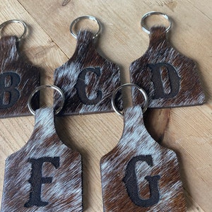 Vintage Lederschlüsselanhänger Mit Buchstabe - Western Style Kupfer