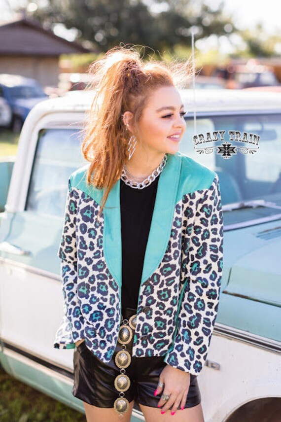 turquoise western jacket