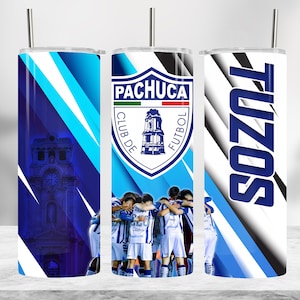 pachuca liga mx tumbler wrap PNG