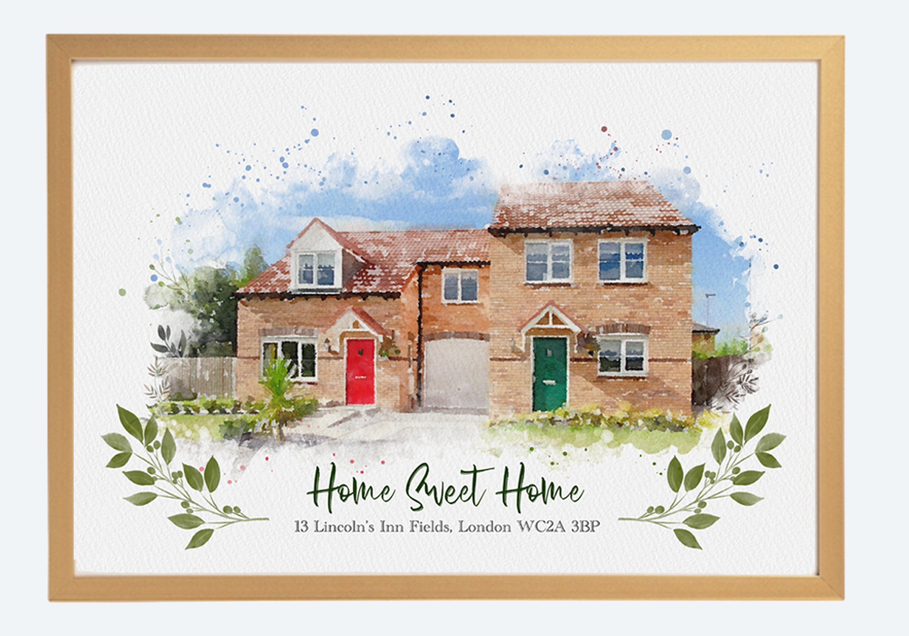 New House Gift First Home Gift Custom House Portrait | Etsy