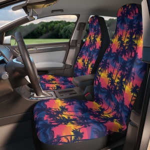 Tropical Sunset Car Seat Covers - Palm Tree - Trending on Etsy - Popular Item