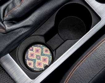 Sottobicchiere per auto in pietra saponaria con motivo azteco del sud-ovest / Portabevande geometrico tribale