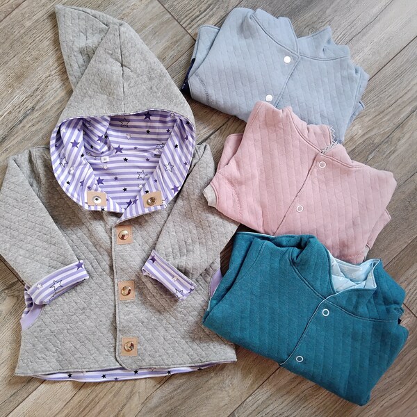 Jacke, Übergangs-Jacke, Baby-Jacke mit Zipfel-Kapuze in verschiedenen Farben