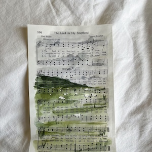 The Lord is my Shepherd | Religious Artwork  | Religious Art | Christian Artwork | Religious Watercolor | Utah Artist | Lyric Page | Home