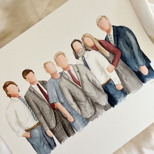Custom Couple Portrait | Watercolor Family Portrait | Family Portrait | Christmas Gifts for Her | Personalized Gifts | Anniversary Gift Idea