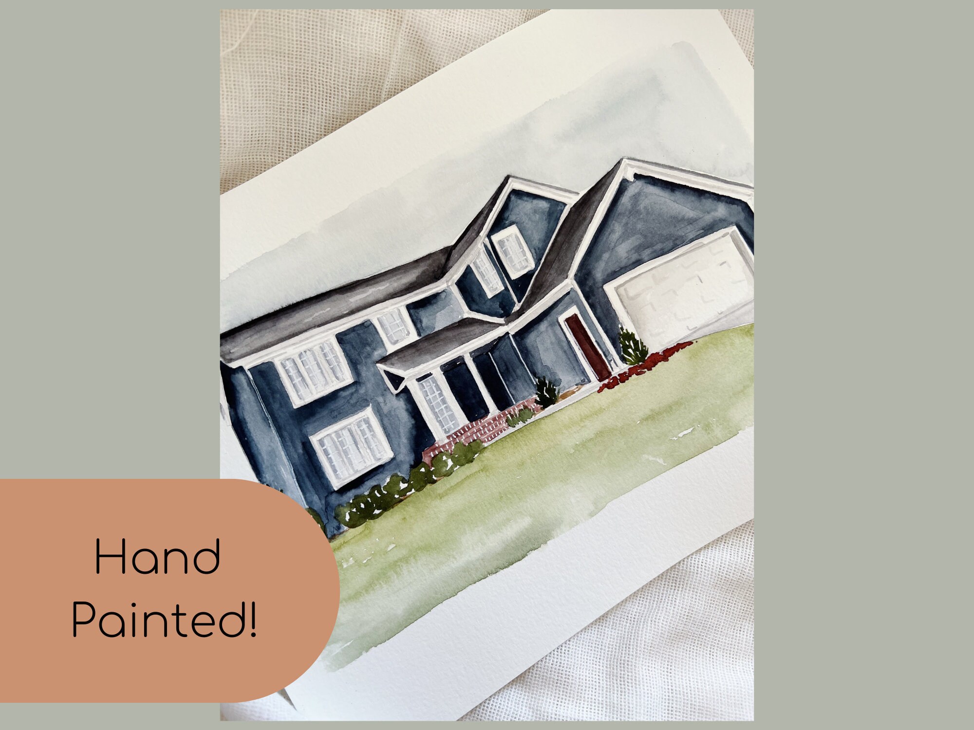 Custom House Watercolor | Customized House Portrait | Realtor Gift ...