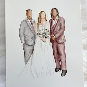 Personalized Family Portrait Illustration | Watercolor Painting | Custom Portrait Illustration |Custom Artwork| Family Portrait | Family art