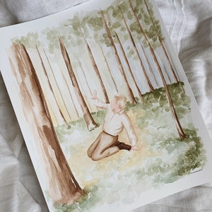 The First Vision Watercolor | Religious Artwork | Jesus Christ Artwork | Faceless Artwork | Religious Art | Watercolor Painting | Watercolor