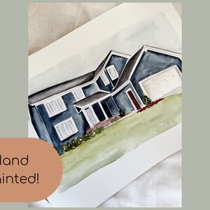 Personalized Watercolor House Portrait | Custom Home Picture | Customized House Portrait | Realtor Closing Gift | Christmas Gift Idea |