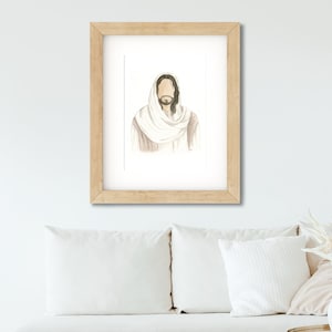 Jesus Christ Picture | Christian Art | Jesus Art | Faceless Prints | Religious Home Decor | Religious Artwork | Bulk Gift Idea | Minimalist