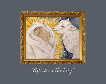 Mary and Jesus Art | Manger Scene | Nativity Art | Christmas Prints | Religious Christmas Gift | LDS art | Mary did you know | Bethlehem