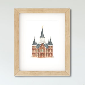 Temple Art Watercolor | Provo City Center Temple | Personalized Gift | Bulk Gifts | Baptism Gift | Utah Temples | Temple Art LDS | LDS art
