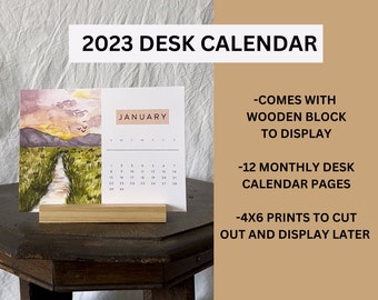 Desk Calendar | Artist Calendar | Fine Art Calendar | Watercolor Artwork | 2023 Calendar | Art Calendar | Watercolor Calendar | Artwork