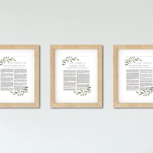 The living Christ | LDS proclamation set of 3 | Mormon quotes | Wall Decor Set | The restoration | The Family | Gospel Artwork | Bulk prints